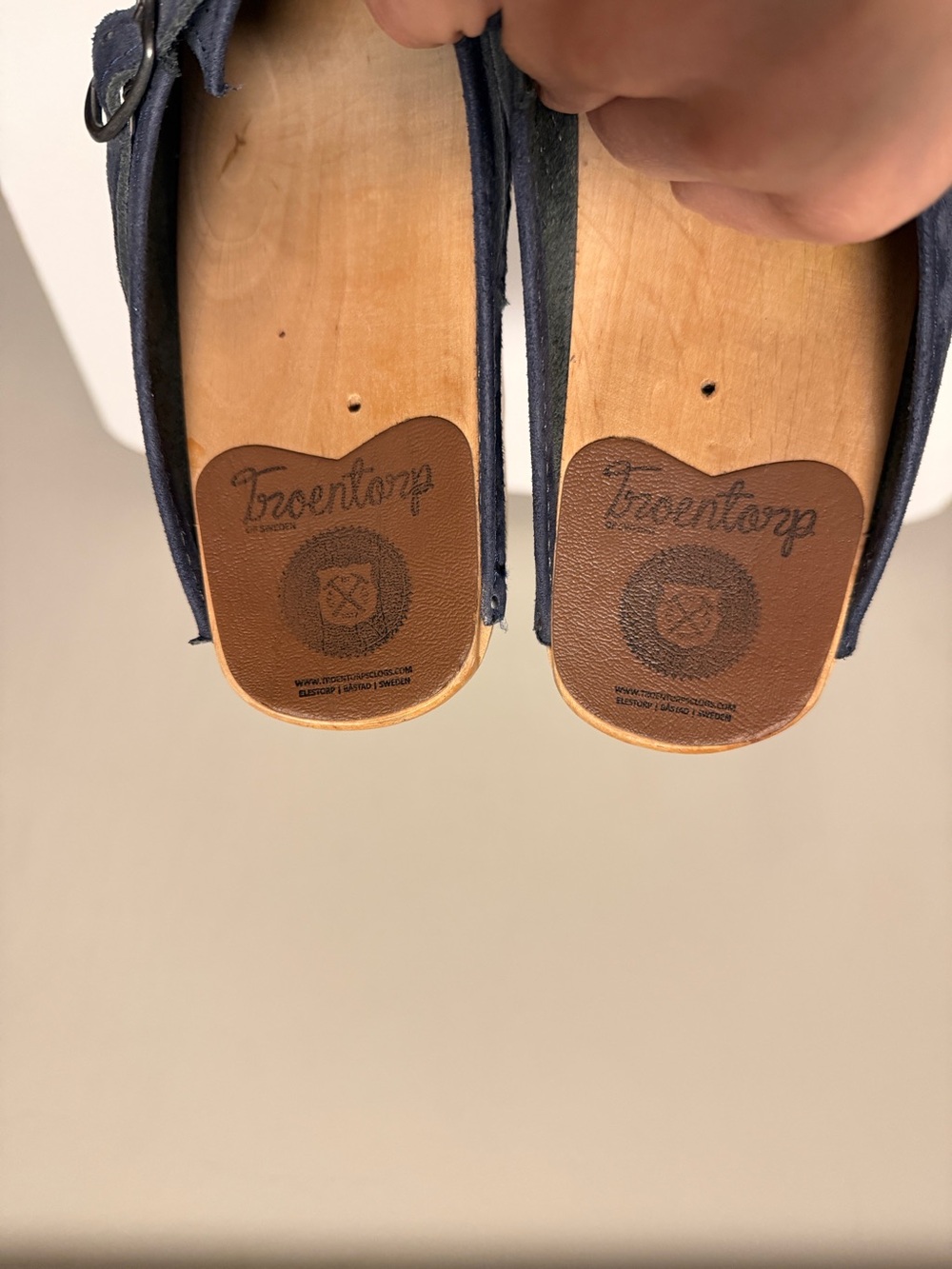 Swedish Clogs Troentorp Raphael Blue Waxy Suede Mid Women’s US 9-9.5 EU 39 - Picture 8 of 8